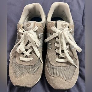New Balance Classic Grey and White Sneakers